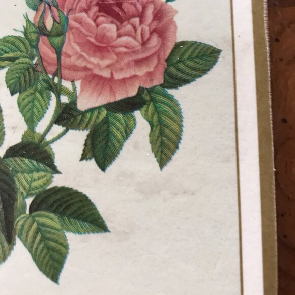 Vintage "Redoute Rose" Pimpernel Coasters Set of 6 Made In England Barware - Picture 10 of 11